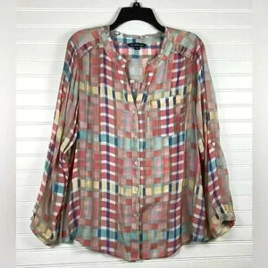 Zac & Rachel Ruffle Blouse Cottagecore Whimsycore Countrycore Westerncore, Sz 1X